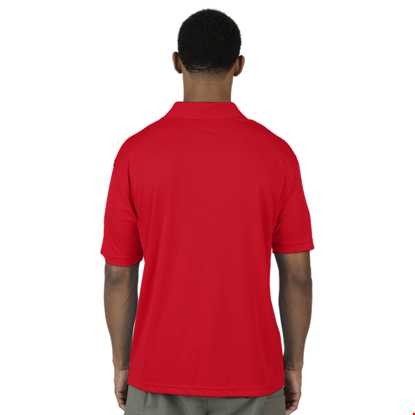 MENS VALUE MOISTURE WICKING S/S POLO  -  RED 2 EXTRA LARGE SOLID