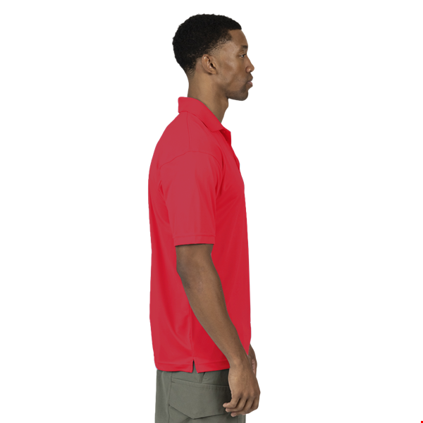 MENS VALUE MOISTURE WICKING S/S POLO  -  RED 2 EXTRA LARGE SOLID