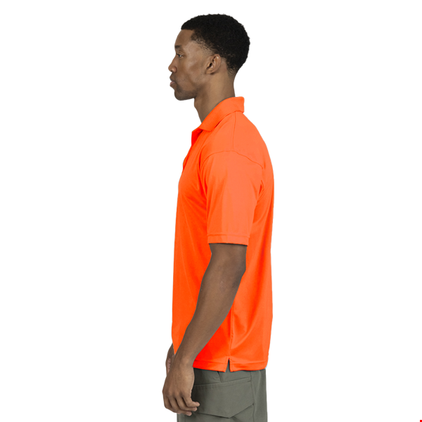 MENS VALUE MOISTURE WICKING S/S POLO -  SAFETY ORANGE 2 EXTRA LARGE SOLID