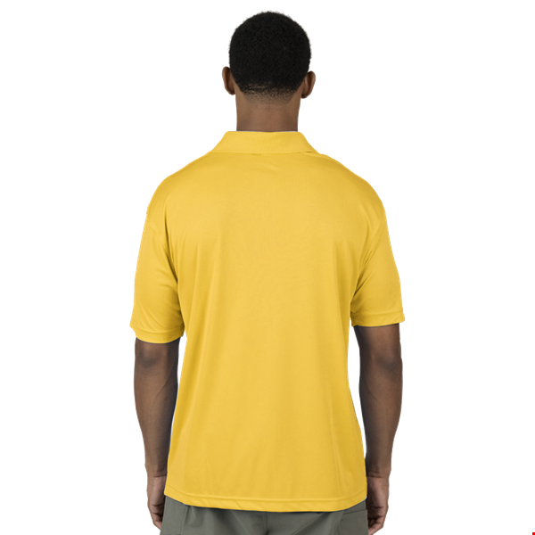 MENS VALUE MOISTURE WICKING S/S POLO  -  YELLOW 2 EXTRA LARGE SOLID