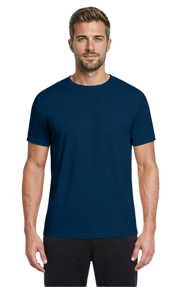 ADULT SOLID WICKING T   -  NAVY 2 EXTRA LARGE SOLID