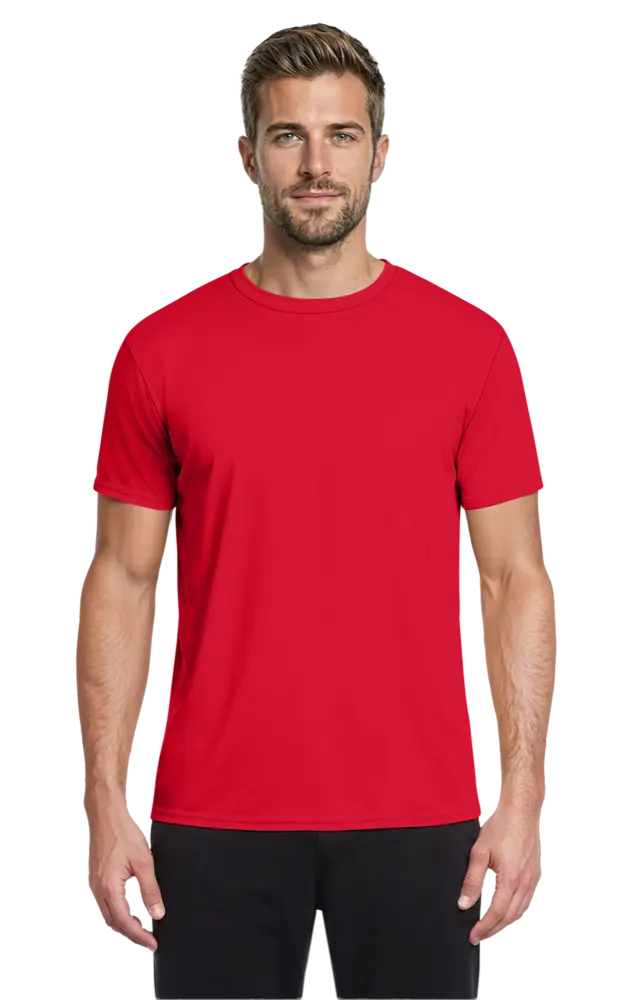 ADULT SOLID WICKING T   -  RED 2 EXTRA LARGE SOLID