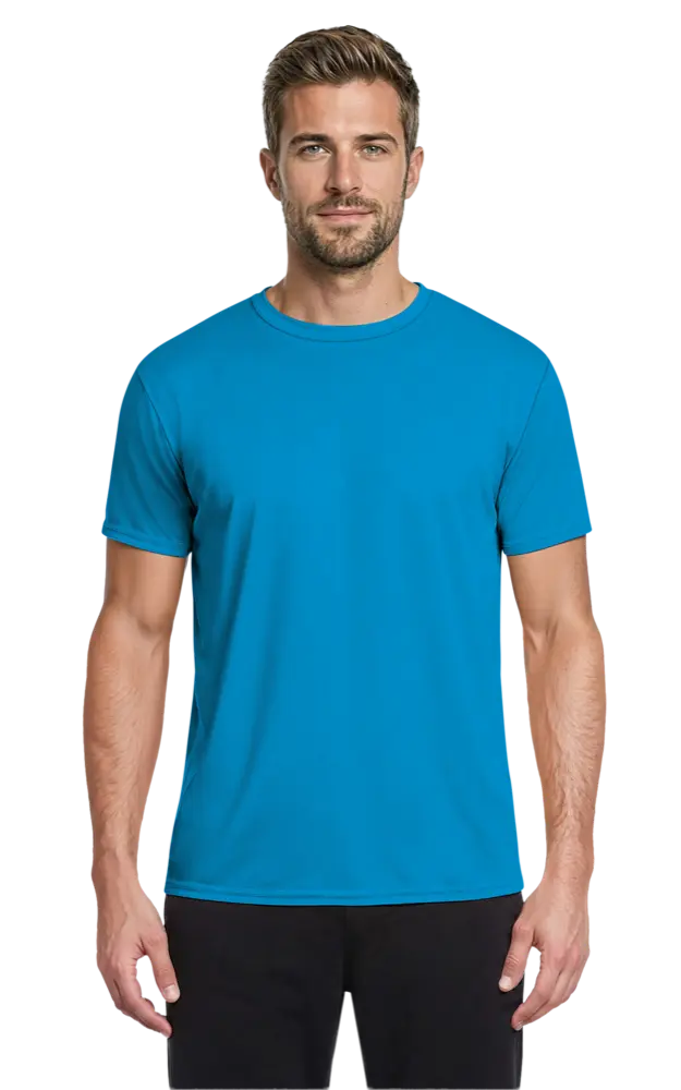 ADULT SOLID WICKING T   -  TURQUOISE 2 EXTRA LARGE SOLID