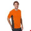 MENS COLORBLOCK WICKING TEE  -  SAFETY ORANGE 2 EXTRA LARGE SOLID