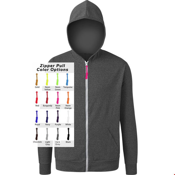 CUSTOM ZIPPER PULL TRIBLEND HOODIE BLACK 2 EXTRA LARGE SOLID