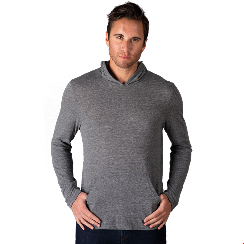 ADULT TRIBLEND PULLOVER HOODIE  -  GREY LARGE SOLID