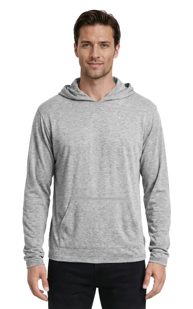 ADULT TRIBLEND PULLOVER HOODIE  -  LIGHT GREY 2 EXTRA LARGE SOLID