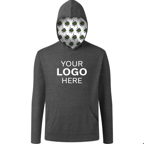 YOUR LOGO HERE ADULT TRIBLEND PULLOVER HOODIE BLACK 2 EXTRA LARGE SOLID