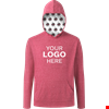 YOUR LOGO HERE ADULT TRIBLEND PULLOVER HOODIE RED 2 EXTRA LARGE SOLID