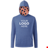 Americana Adult Triblend Pullover Hoodie BLUE 2 EXTRA LARGE SOLID