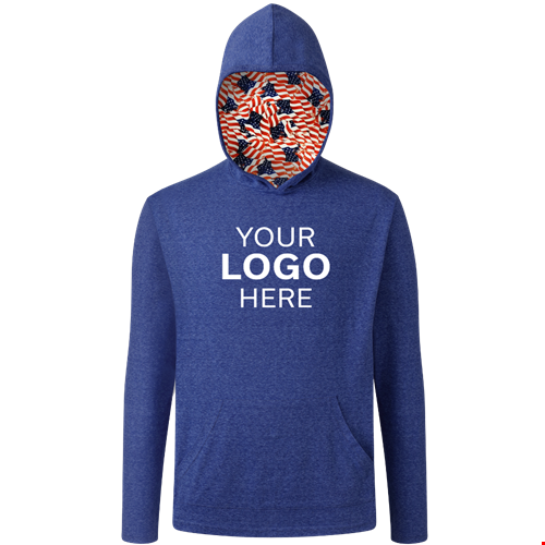 Americana Adult Triblend Pullover Hoodie ROYAL 2 EXTRA LARGE SOLID