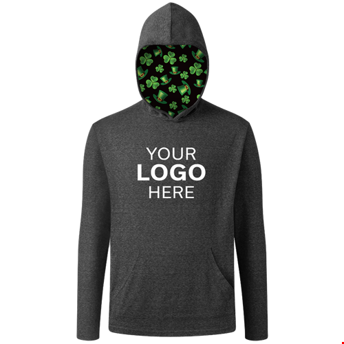 St. Patrick’s Adult Triblend Pullover Hoodie BLACK 2 EXTRA LARGE SOLID