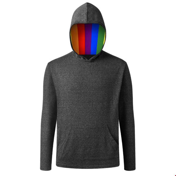 PRIDE TRIBLEND PULLOVER HOODIE BLACK 2 EXTRA LARGE SOLID