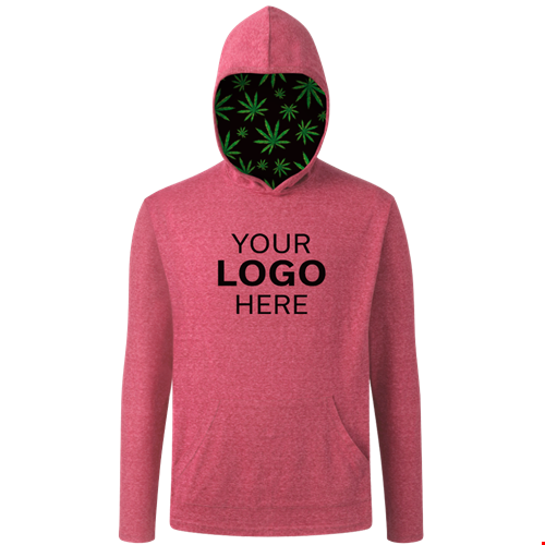 CANNABIS PULLOVER TRIBLEND RED 2 EXTRA LARGE SOLID