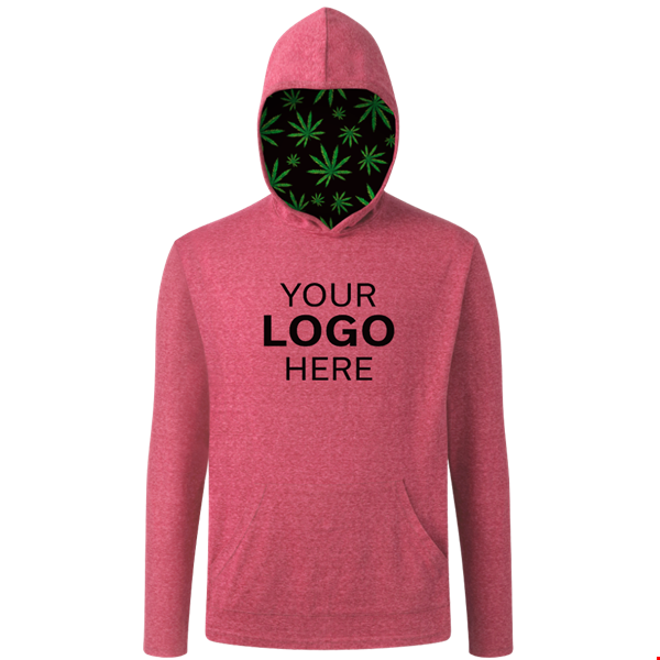 CANNABIS PULLOVER TRIBLEND RED 2 EXTRA LARGE SOLID