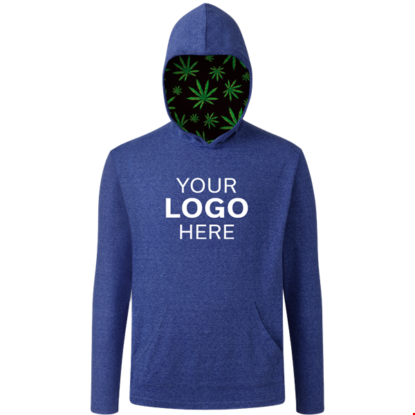 CANNABIS PULLOVER TRIBLEND ROYAL 2 EXTRA LARGE SOLID