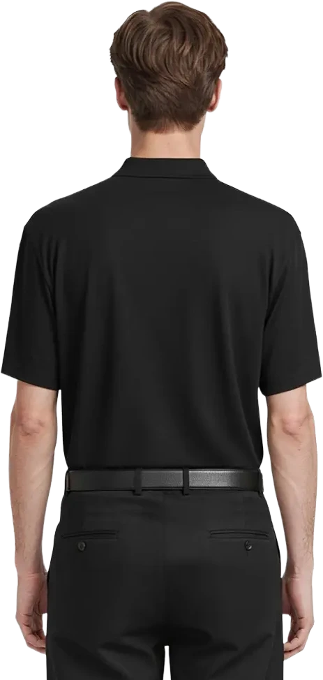 MENS S/S VALUE PIQUE POLO  -  BLACK 2 EXTRA LARGE SOLID