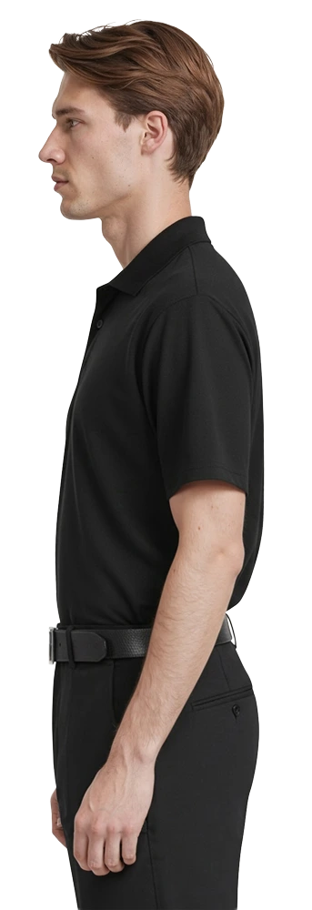 MENS S/S VALUE PIQUE POLO  -  BLACK 2 EXTRA LARGE SOLID