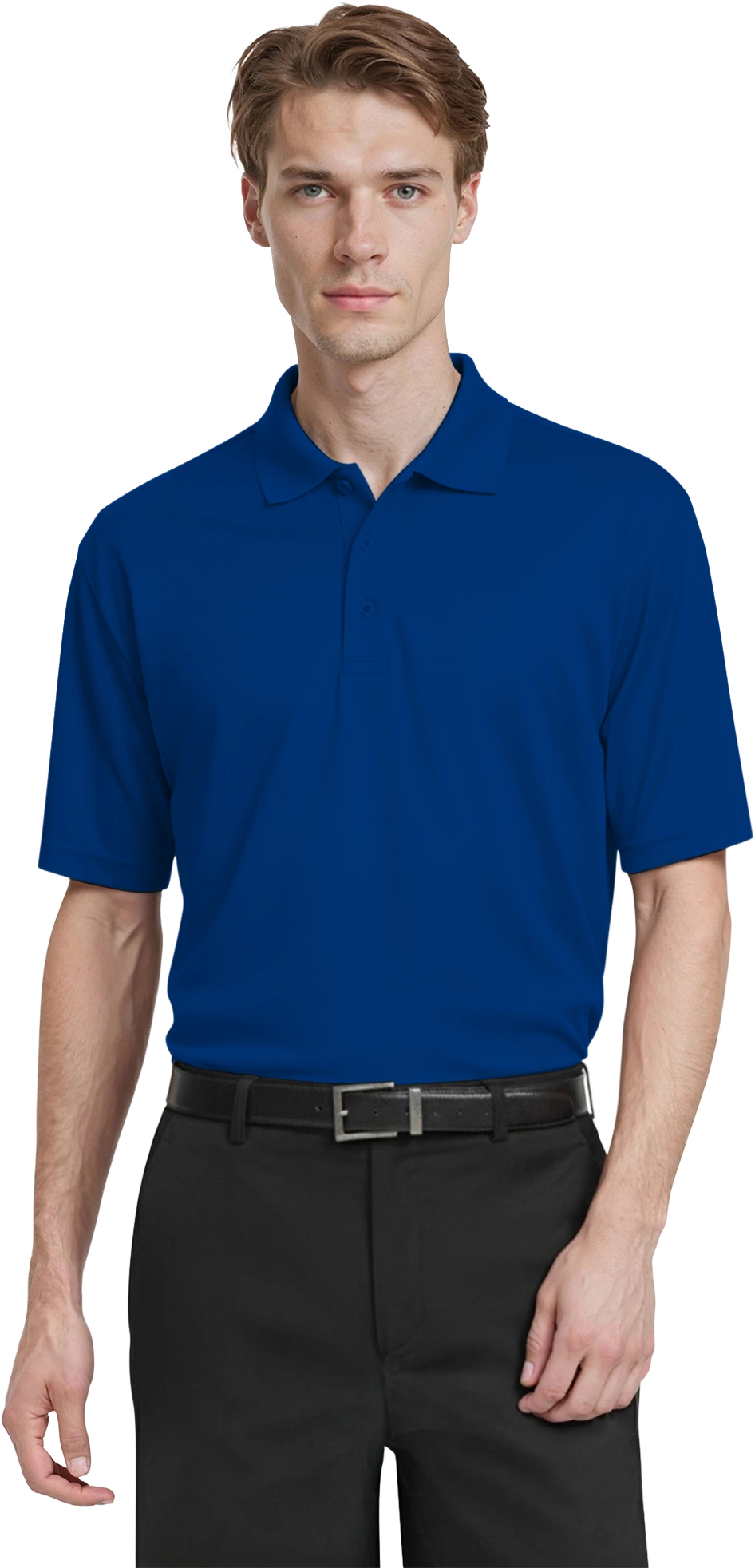 MENS S/S VALUE PIQUE POLO  -  ROYAL 2 EXTRA LARGE SOLID