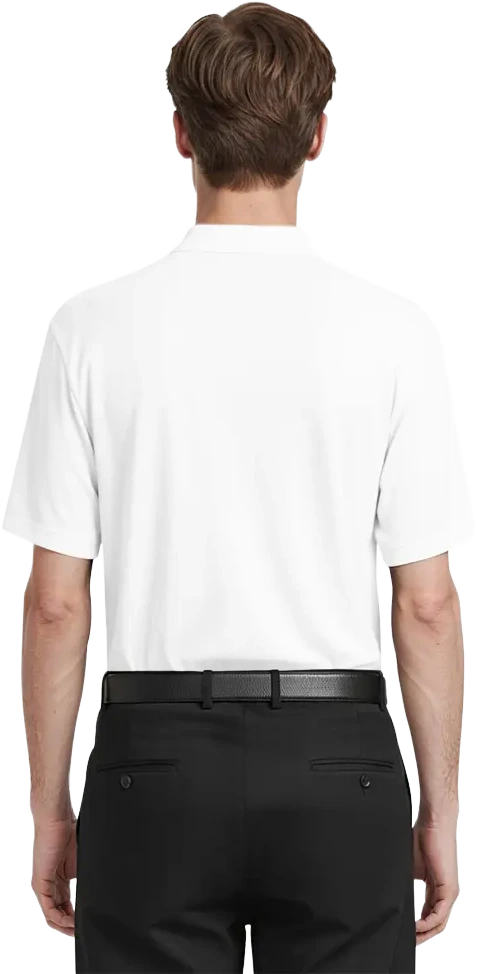 MENS S/S VALUE PIQUE POLO  -  WHITE 2 EXTRA LARGE SOLID