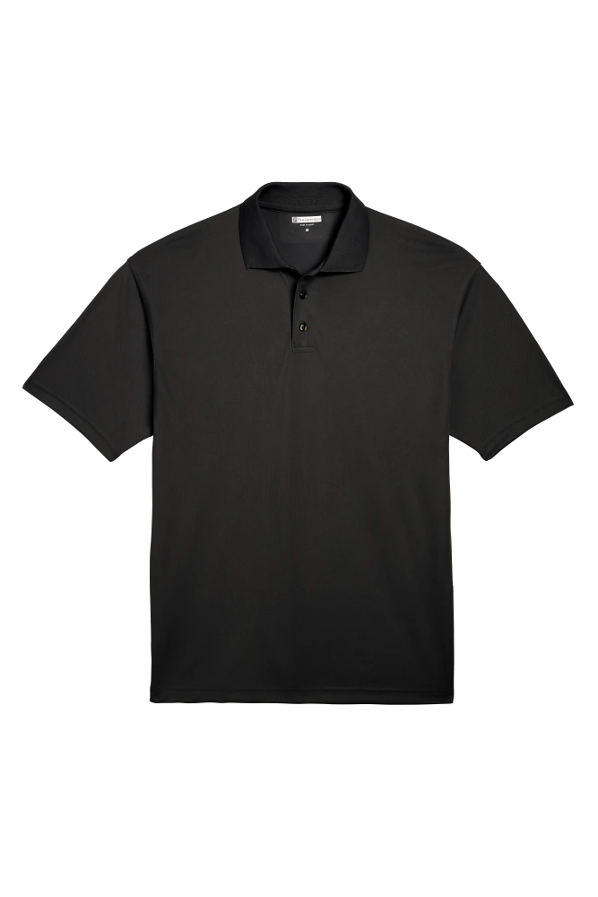MENS AVENGER MICRO PIQUE S/S POLO BLACK 2 EXTRA LARGE SOLID