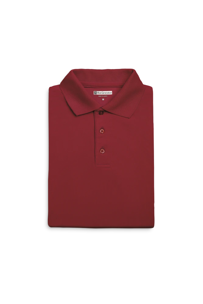 MENS AVENGER MICRO PIQUE S/S POLO BURGUNDY 2 EXTRA LARGE SOLID