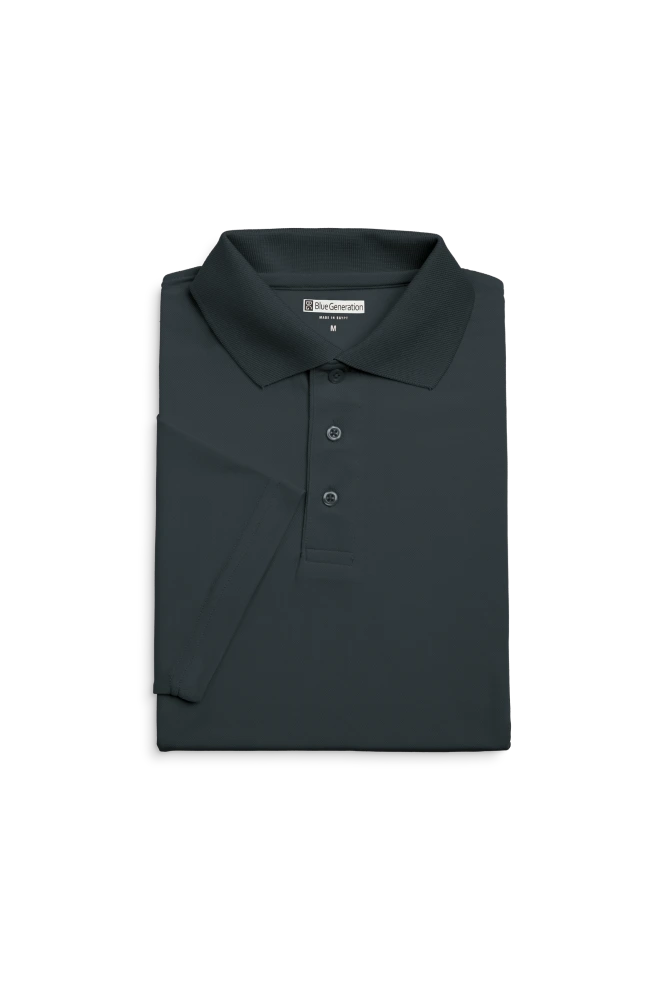 MENS AVENGER MICRO PIQUE S/S POLO GRAPHITE 2 EXTRA LARGE SOLID