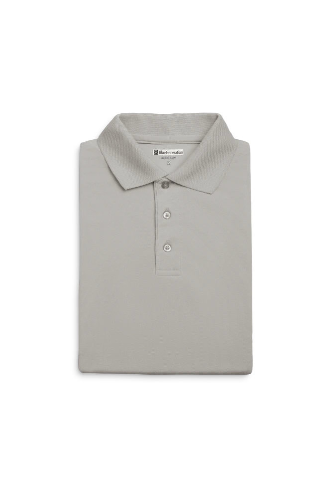 MENS AVENGER MICRO PIQUE S/S POLO GREY 2 EXTRA LARGE SOLID