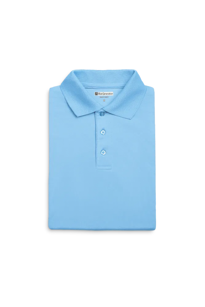 MENS AVENGER MICRO PIQUE S/S POLO LIGHT BLUE 2 EXTRA LARGE SOLID