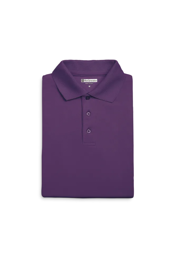 MENS AVENGER MICRO PIQUE S/S POLO PURPLE 2 EXTRA LARGE SOLID