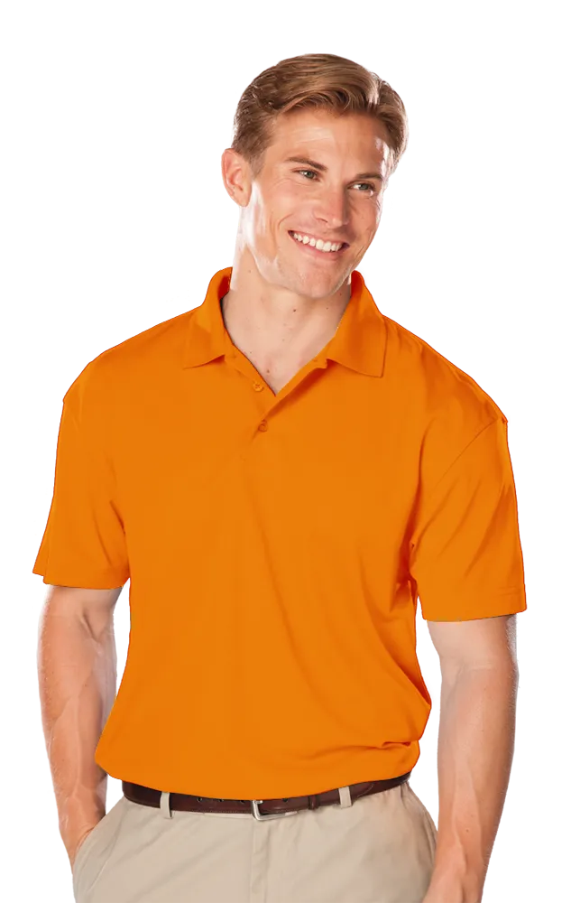 MENS AVENGER MICRO PIQUE S/S POLO SAFETY ORANGE 2 EXTRA LARGE SOLID