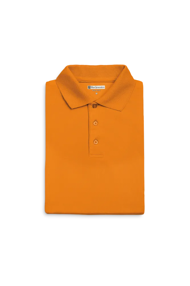 MENS AVENGER MICRO PIQUE S/S POLO SAFETY ORANGE 2 EXTRA LARGE SOLID