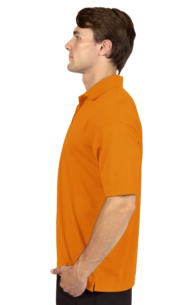 MENS AVENGER MICRO PIQUE S/S POLO SAFETY ORANGE 2 EXTRA LARGE SOLID