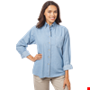 LADIES LONG SLEEVE PREMIUM DENIM  -  FADED BLUE 2 EXTRA LARGE SOLID