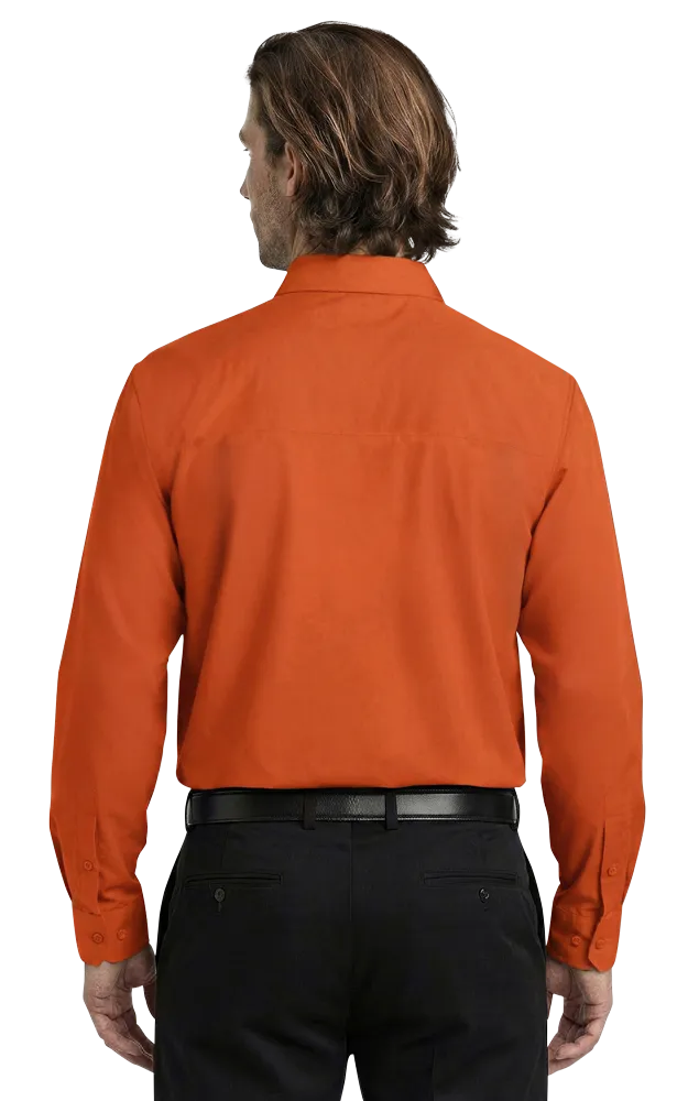 MENS L/S PEACHED  FINE LINE TWILL  -  BURNT ORANGE 2 EXTRA LARGE SOLID