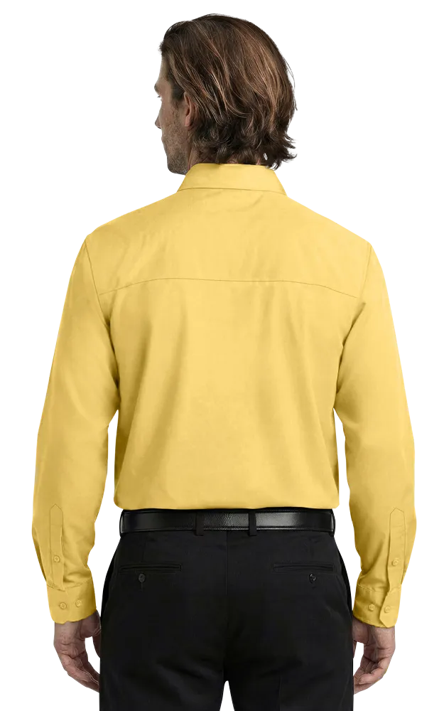 MENS L/S PEACHED FINE LINE TWILL  -  MAIZE 2 EXTRA LARGE SOLID