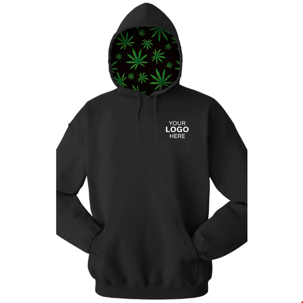 Cannabis Adult Pullover Hoodie BLACK 2 EXTRA LARGE SOLID