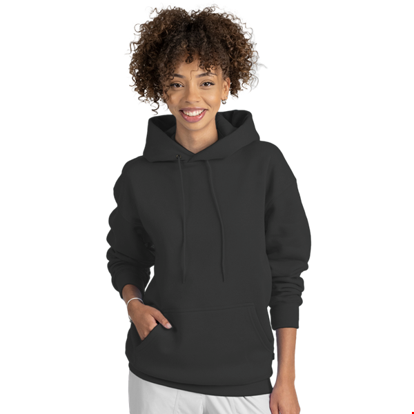 ADULT FLEECE PULLOVER HOODIE  -  BLACK 2 EXTRA LARGE SOLID