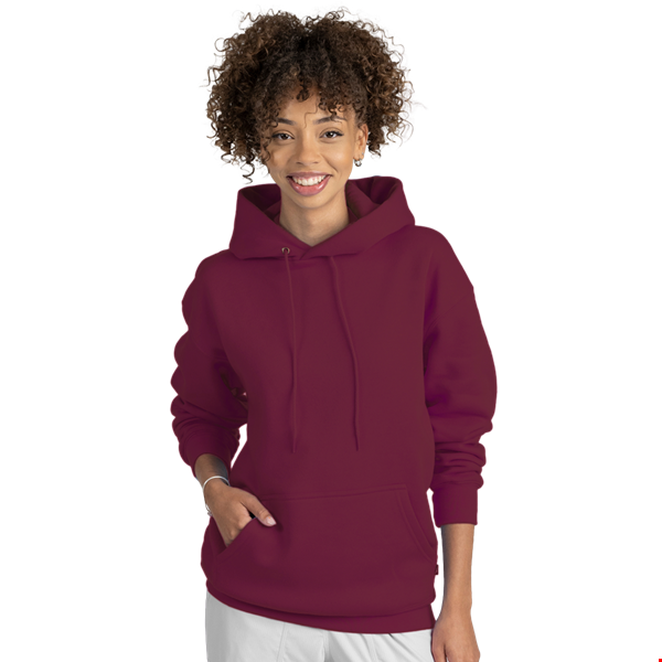 ADULT FLEECE PULLOVER HOODIE  -  BURGUNDY 2 EXTRA LARGE SOLID