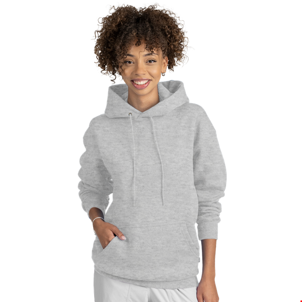 ADULT FLEECE PULLOVER HOODIE  -  HEATHER GREY 2 EXTRA LARGE SOLID