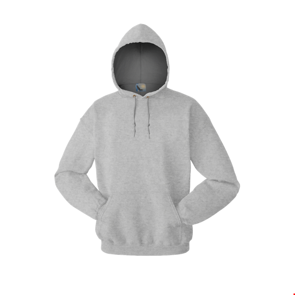 ADULT FLEECE PULLOVER HOODIE  -  HEATHER GREY 2 EXTRA LARGE SOLID