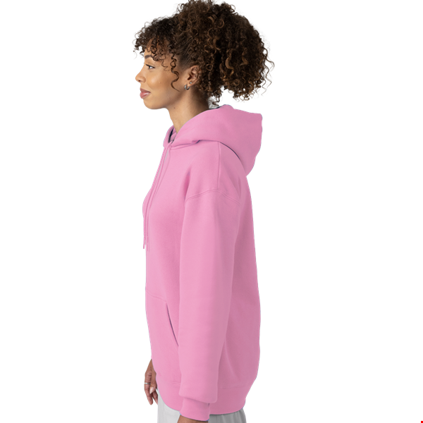 ADULT FLEECE PULLOVER HOODIE  -  DARK PINK 2 EXTRA LARGE SOLID