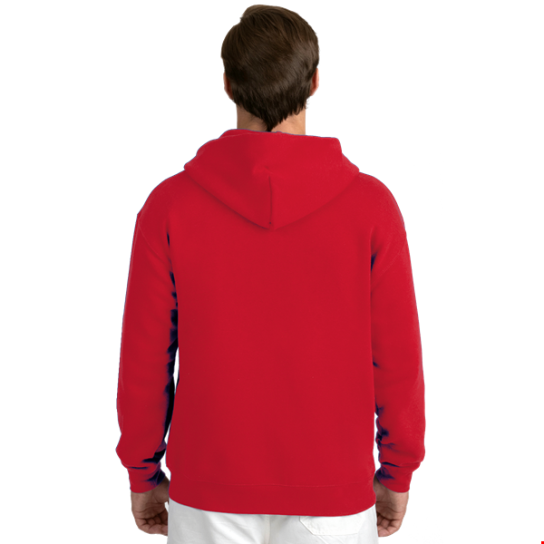 ADULT FLEECE TALL PULLOVER HOODIE  -  RED LARGE TALL SOLID