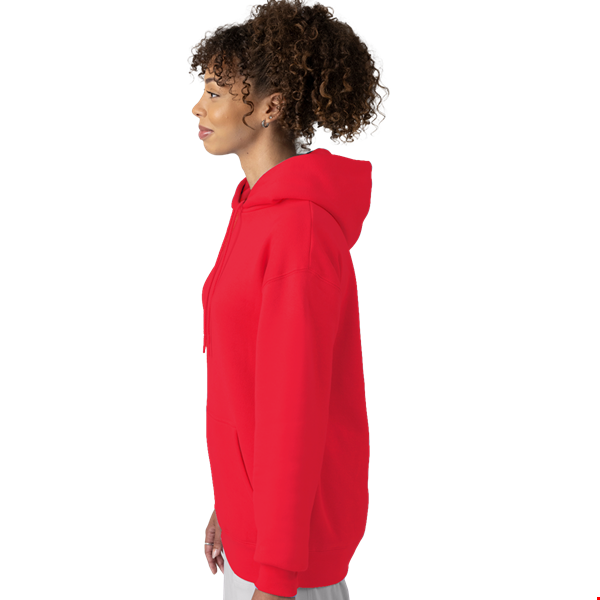 ADULT FLEECE TALL PULLOVER HOODIE  -  RED LARGE TALL SOLID