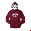 YOUR LOGO HERE FLEECE PULLOVER HOODIE BURGUNDY 2 EXTRA LARGE SOLID