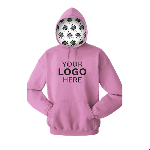 YOUR LOGO HERE FLEECE PULLOVER HOODIE DARK PINK 2 EXTRA LARGE SOLID