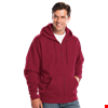 ADULT FLEECE ZIP FRONT HOODIE  -  BURGUNDY 2 EXTRA LARGE SOLID