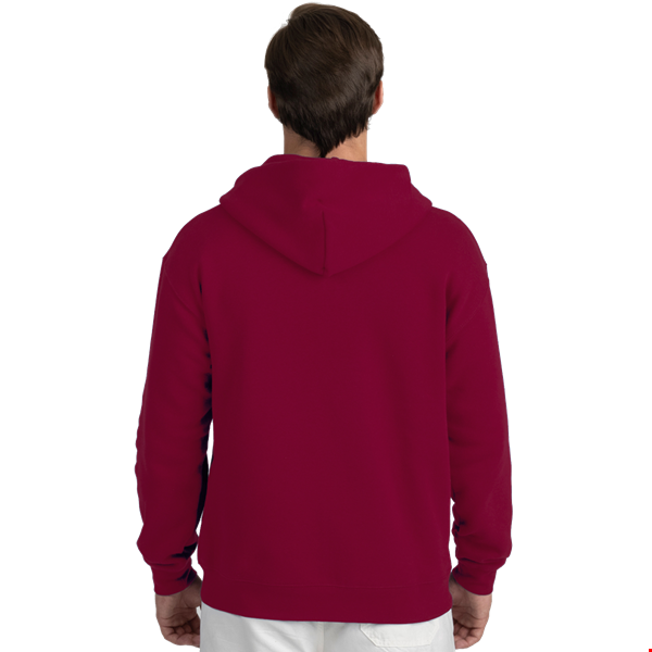 ADULT FLEECE ZIP FRONT HOODIE  -  BURGUNDY 2 EXTRA LARGE SOLID