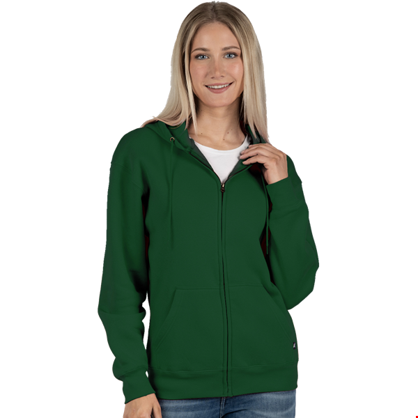 ADULT FLEECE ZIP FRONT HOODIE  -  HUNTER 2 EXTRA LARGE SOLID