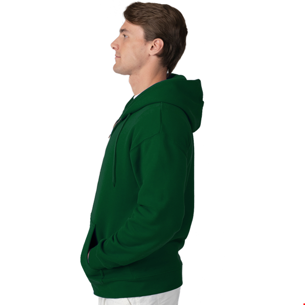 ADULT FLEECE ZIP FRONT HOODIE  -  HUNTER 2 EXTRA LARGE SOLID